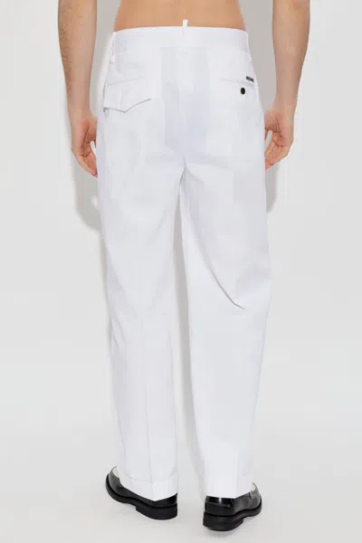 Dsquared2 Monkey Business Snatch Pants In White