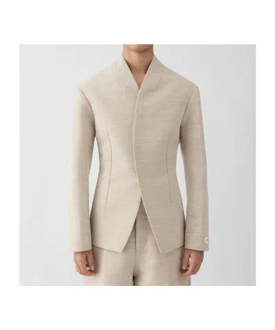 Jacquemus Bastide Wrap-front Blazer In Brown
