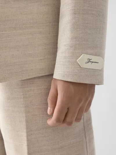 Jacquemus Bastide Wrap-front Blazer In Brown
