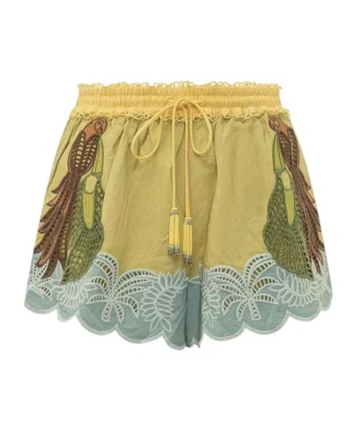 Farm Rio Usiacuri Richelieu Shorts Usiacuri Multicolor In Yellow | ModeSens