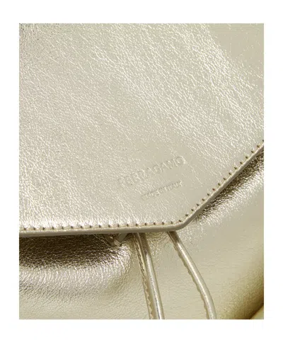 Ferragamo Mini Backpack In Neutral