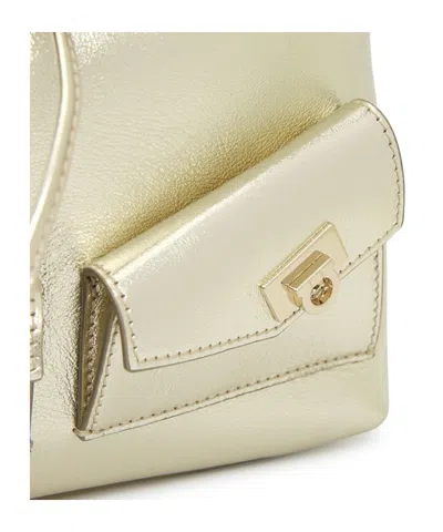 Ferragamo Mini Backpack In Neutral