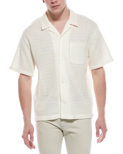 Frame Open Weave Shirt In White