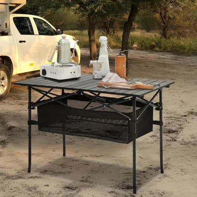 Hodetail Folding Camping Table, Roll-up Ultra Compact Outdoor Portable ...