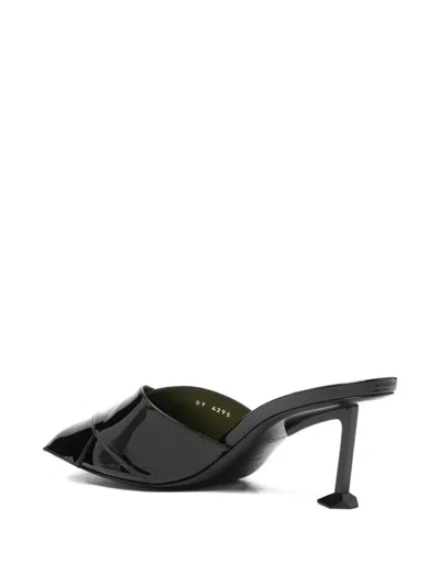 Givenchy Leather Boudoir Fold Mules 65 In Black