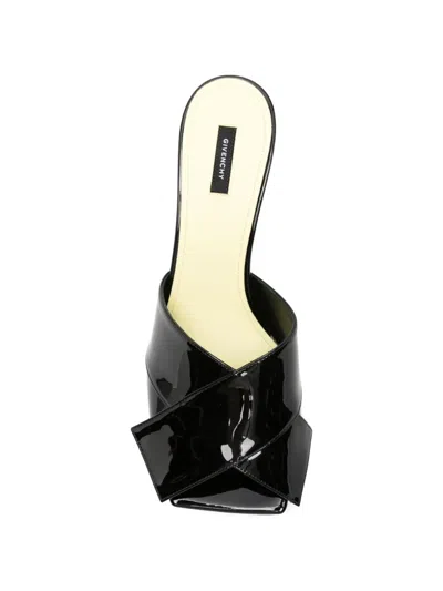 Givenchy Leather Boudoir Fold Mules 65 In Black