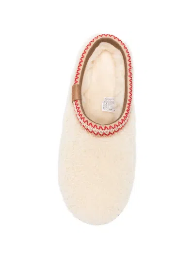 Ugg Tasman Maxi Curly 1158356-nat Slippers Womens Beige Sheepskin Slip On Gug183 In White