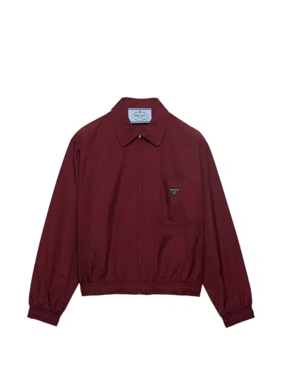 Prada Poplin Jacket In Red