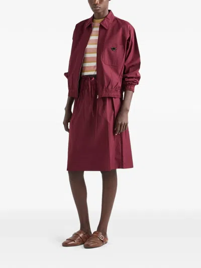 Prada Poplin Jacket In Red