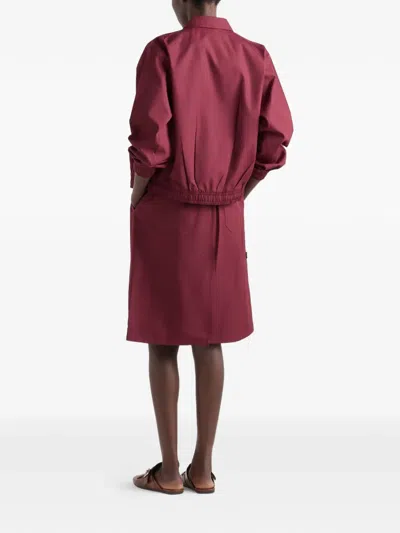 Prada Poplin Jacket In Red