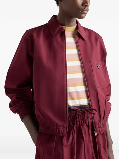 Prada Poplin Jacket In Red