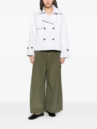Save The Duck Curt Tabardo Double-breasted Coat In White