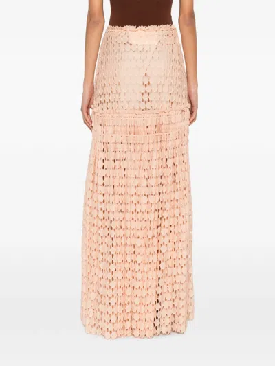 Ulla Johnson Aris Lace Maxi Skirt In Pink
