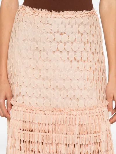 Ulla Johnson Aris Lace Maxi Skirt In Pink
