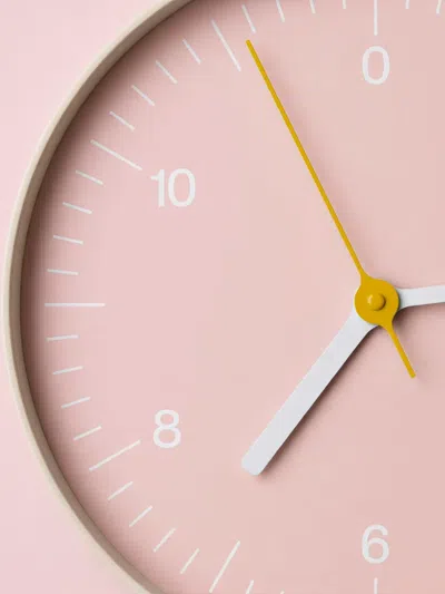 Hay Round Wall Clock In Pink