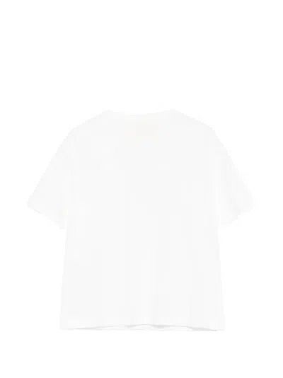 Simonetta Bow-appliqué T-shirt In White