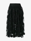 SIMONE ROCHA JACQUARD TULLE MIDI SKIRT