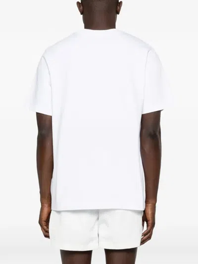 Casablanca Casa Way Orchid Organic Cotton T Shirt In White