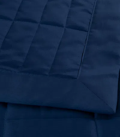Frette Rectangular Light Bold Quilt In Blue
