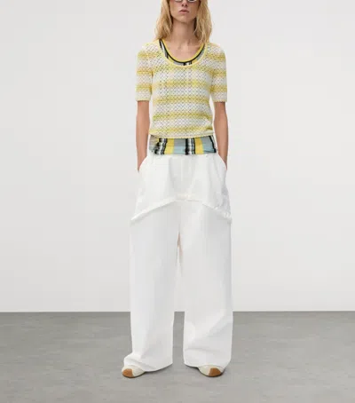 Loewe Denim Trousers With Asymmetric Panel Construction In White