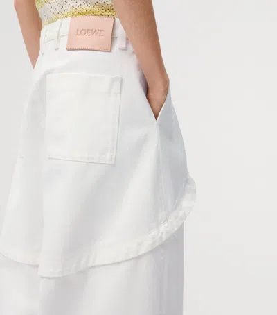 Loewe Denim Trousers With Asymmetric Panel Construction In White