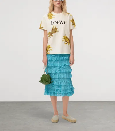Loewe Printed Beaded T-shirt In White