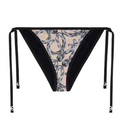 Loewe Bikini Bottom In Technical Jersey In Blue