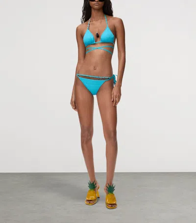 Loewe Bikini Bottom In Technical Jersey In Blue