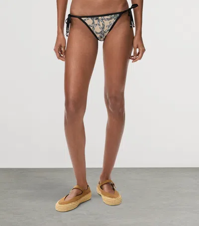 Loewe Bikini Bottom In Technical Jersey In Blue