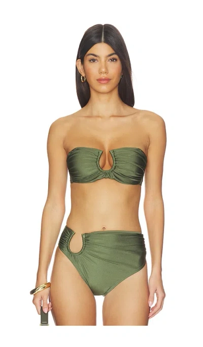 Villa Fresca Sofia Bikini Top In Green