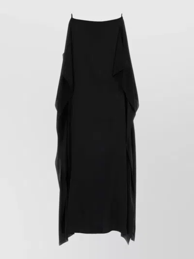 The Row Sleeveless Kylo Dress With Draped Midi Cut In Black