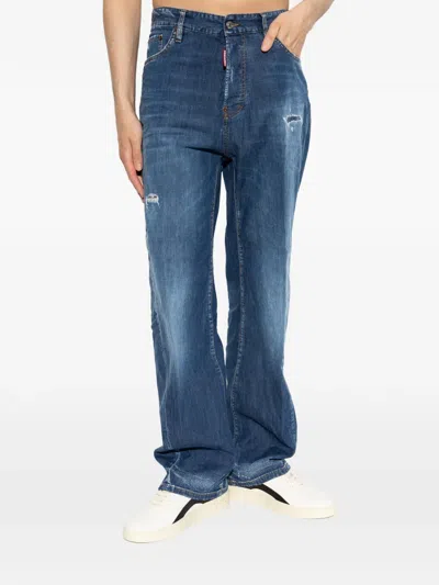Dsquared2 Distressed-effect Jeans In Blue