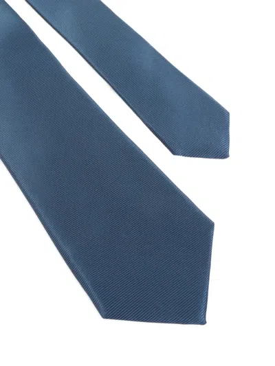 Kiton Elegant Silk Tie For Men In Blue