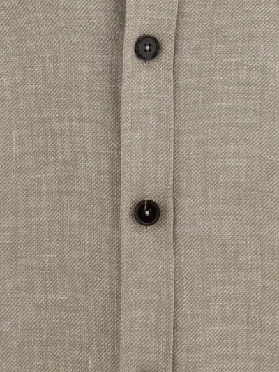 Zegna Light Beige Solid Shirt In Neutral