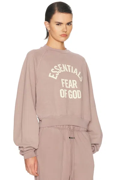 Essentials Logo-print Sweatshirt In Pink