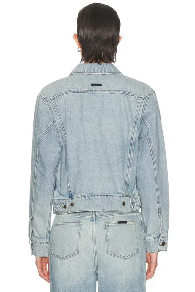Essentials Long-sleeved Denim Jacket In Blue