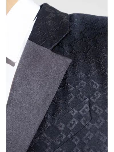 Givenchy Patterned-jacquard Blazer In Blue