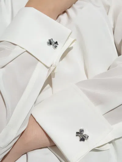 Max Mara Silk Blouse In White