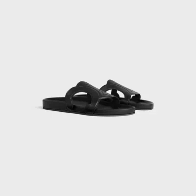 Celine Triomphe Sandals In Black