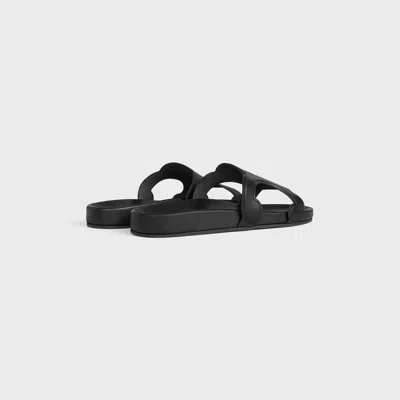 Celine Triomphe Sandals In Black