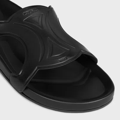 Celine Triomphe Sandals In Black