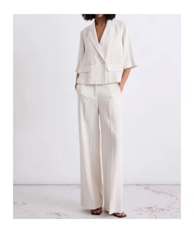 Marella Double-breasted Jacket In White