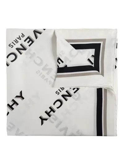 Givenchy Logo Scarf In White
