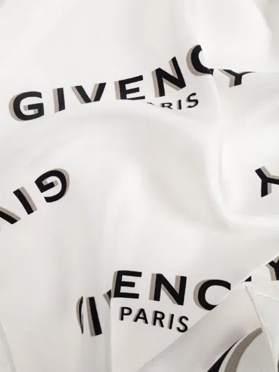 Givenchy Logo Scarf In White