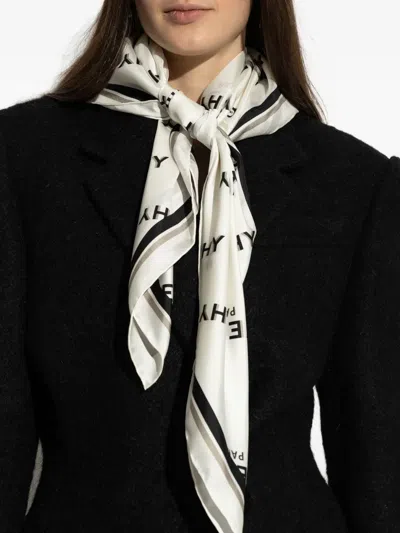 Givenchy Logo Scarf In White