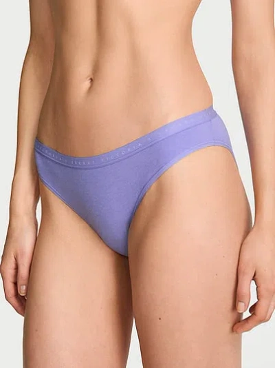 Victoria's Secret Stretch Cotton Bikini Panty In Blue