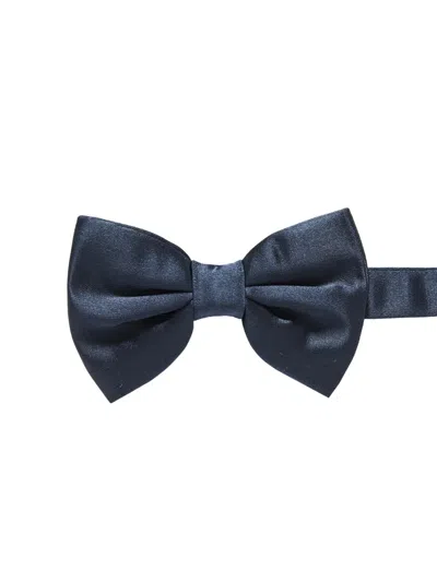 Corneliani Satin-finish Bow Tie In Blue