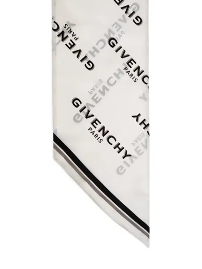 Givenchy Logo-pattern Scarf In White