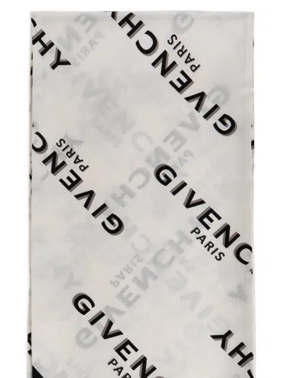 Givenchy Logo-pattern Scarf In White