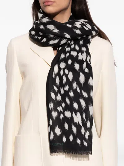Givenchy Abstract-pattern Scarf In Black